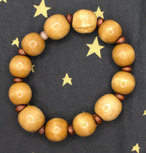Load image into Gallery viewer, Natural light wood bracelet  6-14mm size beads