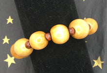 Load image into Gallery viewer, Natural light wood bracelet  6-14mm size beads