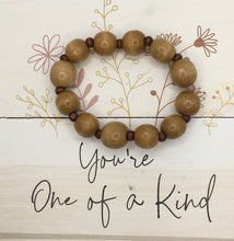Load image into Gallery viewer, Natural light wood bracelet  6-14mm size beads