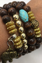 Load image into Gallery viewer, Wood stacked beaded bracelets  6-14mm
