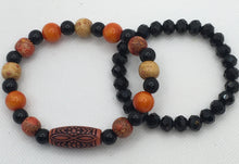 Load image into Gallery viewer, Wood stacked beaded bracelets  6-14mm
